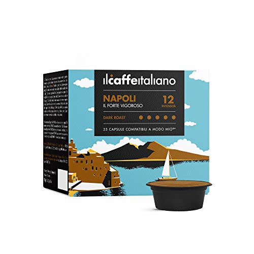 Il Caffè Italiano120 Kaffeekapseln mit dem Lavazza A Modo Mio System kombpatible - Mischung Napoli, Intensität 12. von FRHOME
