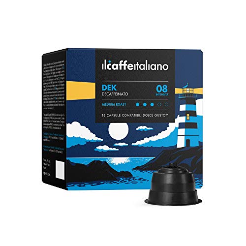 Nescafè Dolce Gusto, 96 Kaffeekapseln mit dem Nescafè-Dolce-Gusto-System kombpatible - Il Caffè Italiano - Mischung Dek (koffeinfreier Kaffee), Intensität 8 von FRHOME