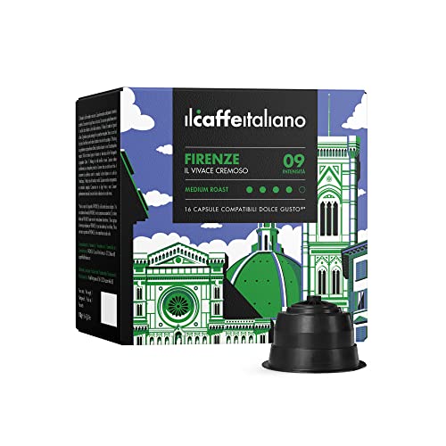 Il Caffè Italiano Kaffeekapseln Kompatibel Dolce Gusto Firenze 96 Stk | Kompatibel Dolce Gusto Kaffeekapseln Mit Noten von Schokolade und Haselnüssen | Kompatibel Nescafe Dolce Gusto Kapseln | Frhome von FRHOME