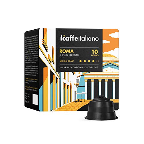 Il Caffè Italiano Kaffeekapseln Kompatibel Dolce Gusto Roma 96 Stk | Kompatibel Dolce Gusto Kaffeekapseln Mit Reichem und Intensivem Aroma | Kompatibel Nescafe Dolce Gusto Kapseln | Frhome von FRHOME