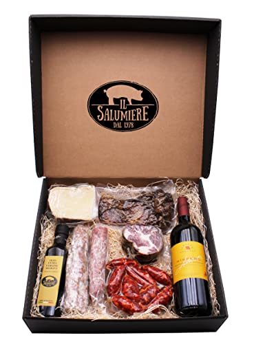 Weihnachtsgeschenkbox 2022 "Norcino Farcito" - Geschenkkorb mit italienischen Wurstwaren - Handgefertigte Produkte - Weihnachtsgeschenkidee Korb - Il Salumiere 1978 - La Salumeria 1978 von Il Salumiere dal 1978