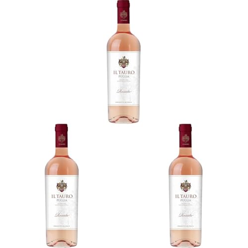 Il Tauro Rosato Apulien IGT - halbtrocken (1 x 0.75 l) (Packung mit 3) von Il Tauro
