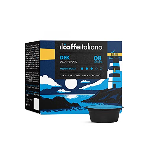 Il Caffè Italiano 120 Kaffeekapseln mit dem Lavazza A Modo Mio System kombpatible - Mischung Dek (koffeinfreier Kaffee), Intensität 8 von FRHOME
