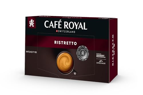Café Royal Professional Pads, Ristretto, 50 Nespresso (R) Professional kompatible Pads für Office und Gastronomie, Rainforest Alliance zertifiziert, 100 Prozent Arabica Kaffee, Intensität 11 von Café Royal