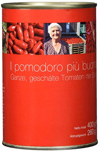 Il pomodoro più buono Pomodoro San Marzano , Ganze, geschälte Tomaten, 400 g von Il pomodoro più buono