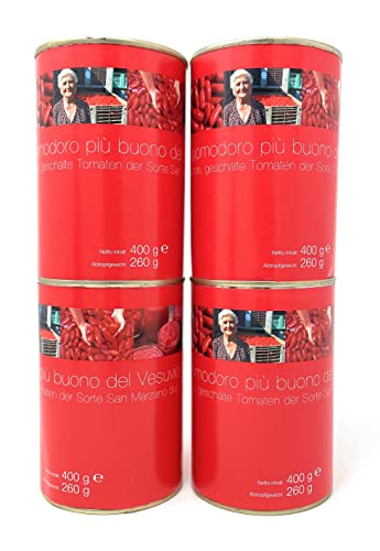 Il pomodoro più buono San Marzano Tomaten, ganz & geschält 4x400 g Dose von Il pomodoro più buono, Kampanien