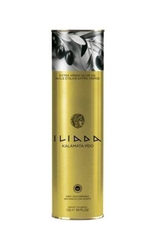 ILIADA Natives Olivenöl Extra 1,5 L Kanister Griechenland, Kalmata g.U. PDO - Goldmedaille Prämiert von Iliada