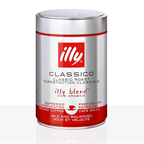 2 x Illy Espresso gemahlen, normale Röstung (medium), Dose mit silber / roter Banderole, 250 g von Illy