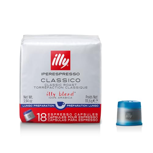 illy Iperespresso Kaffeekapseln klassische Röstung CLASSICO LUNGO, 1 Packungen zu je 18 Kaffeekapseln von illy