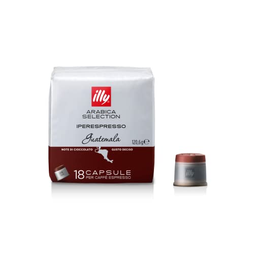 Illy Iperespresso Arabica Selection Guatemala mit Schokoladennoten - 1 x 18 Kapseln für Espresso Kaffee (120,6 Gramm) von Illy