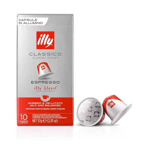 Illy Kaffee Röstung CLASSICO in Kompatiblen Nespresso Kapseln - 10 Packungen mit je 10 Kapseln (100 Kapseln) von illy