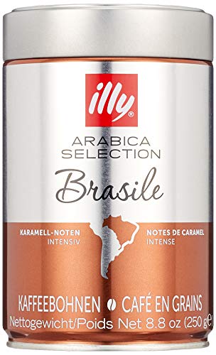 illy Kaffee, Espressobohnen der Arabica Selection aus Brasilien - Verpackung mit 2 Dosen zu je 250 g illy Kaffee, Espressobohnen der Arabica Selection aus Brasilien - Verpackung mit 2 Dosen zu je 250 g von illy