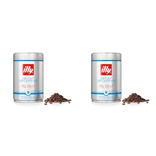 illy Kaffee, Kaffeebohnen Entkoffeiniert - Dose zu 250 g (Packung mit 2) von Illy