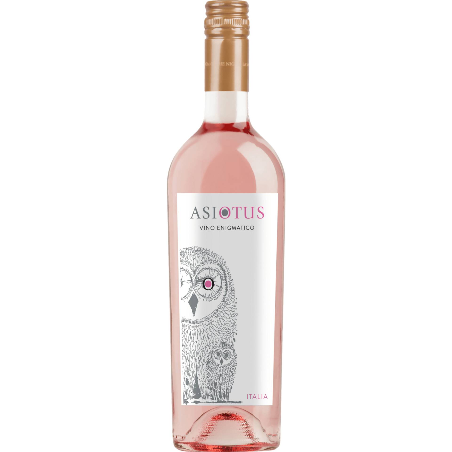 Asio Otus Rosato, Vino Varietale d'Italia, Vino da Tavola, Roséwein Asio Otus Rosato, Vino Varietale d'Italia, Vino da Tavola, Roséwein von Imbottigliato nelle Cantina di MGM S.P.A. a Priocca - Italia