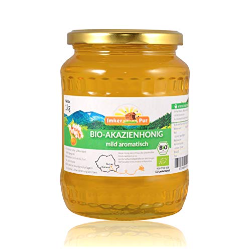 BIO Akazien-Honig von ImkerPur, 1 kg, mild-aromatisch, mit einer feinen Marzipan-Note von ImkerPur