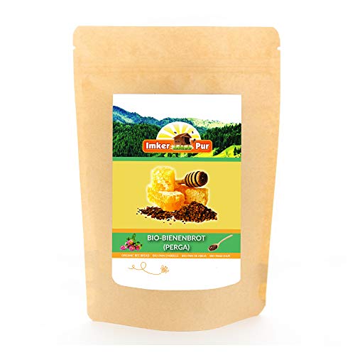 Bio Bienenbrot/Perga von ImkerPur®, 80 g, komplett rückstandsfrei und ohne Zusätze, fermentierter Blütenpollen von ImkerPur