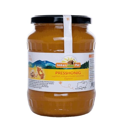 Presshonig von ImkerPur, in traditioneller Weise direkt aus der Wabe gepresst, enthält Blütenpollen, Bienenwachs und andere natürliche Bestandteile Presshonig von ImkerPur, in traditioneller Weise direkt aus der Wabe gepresst, enthält Blütenpollen, Bienenwachs und andere natürliche Bestandteile von ImkerPur