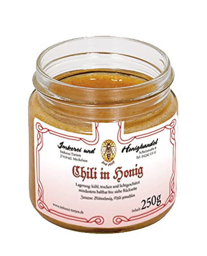 Chili in Honig 250g – Honig mit gemahlenem Chilli, ohne Zusätze (von Imkerei Nordheide) von Imkerei Nordheide