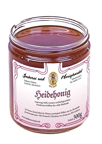 Heidehonig 500g – sehr aromatisch, naturbelassen roher Honig (von Imkerei Nordheide) von Imkerei Nordheide