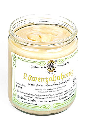 Löwenzahnhonig 500g - herzhaft aromatisch und selten, naturbelassener roher Honig (von Imkerei Nordheide) von Imkerei Nordheide