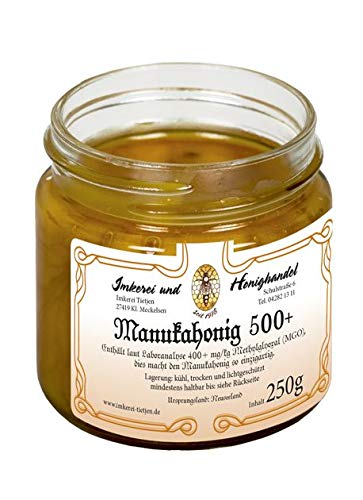 Manuka Honig MGO 500+ (250 g) aus Neuseeland | Laborgeprüft, reines Naturprodukt, roher hochwertiger Honig von Imkerei Nordheide