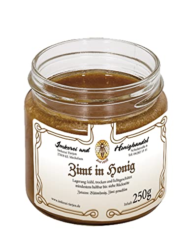 Zimt in Honig 250g – Honig mit gemahlenem Zimt, ohne Zusätze (von Imkerei Nordheide) von Imkerei Nordheide