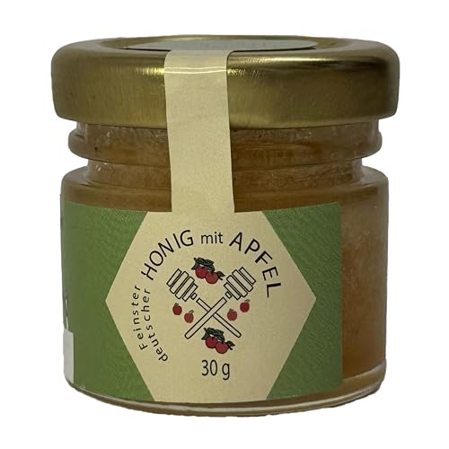 Nordbienchen® Honig 30g mit Apfel – 100% Natur, Ohne Zusätze, Honig aus Deutschland, Perfekte Geschenkidee, Honey aus nachhaltiger Imkerei von Imkerei Sievers