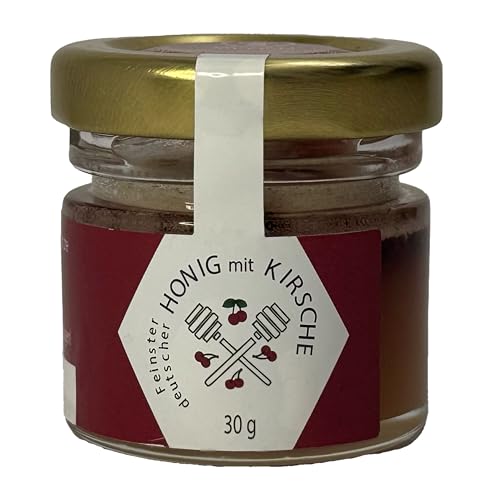 Nordbienchen® Honig 30g mit Kirsche – 100% Natur, Ohne Zusätze, Honig aus Deutschland, Perfekte Geschenkidee, Honey aus nachhaltiger Imkerei von Imkerei Sievers