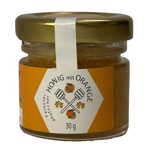 Nordbienchen® Honig 30g mit Orange – 100% Natur, Ohne Zusätze, Honig aus Deutschland, Perfekte Geschenkidee, Honey aus nachhaltiger Imkerei von Imkerei Sievers