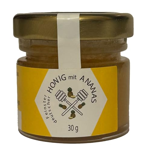 Nordbienchen® Honig 30g mit Ananas – 100% Natur, Ohne Zusätze, Honig aus Deutschland, Perfekte Geschenkidee, Honey aus nachhaltiger Imkerei von Imkerei Sievers