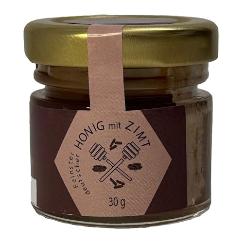 Nordbienchen® Honig mit Zimt 30g – 100% Natur, Ohne Zusätze, Honig aus Deutschland, Perfekte Geschenkidee, Honey aus nachhaltiger Imkerei von Imkerei Sievers