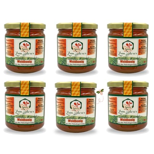 Imkerei zum Lederer - 6x 500g Deutscher Waldhonig – Naturbelassener Honigtau-Honig aus dem Bayerischen Wald - Direkt vom Imker Imkerei zum Lederer - 6x 500g Deutscher Waldhonig – Naturbelassener Honigtau-Honig aus dem Bayerischen Wald - Direkt vom Imker von Imkerei "Zum Lederer"