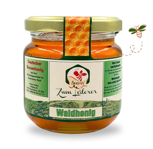Imkerei zum Lederer - Deutscher Waldhonig - Premium Waldhonig aus dem Bayerischen Wald - Naturbelassener, flüssiger Honig aus Honigtau (250g) von Imkerei "Zum Lederer"
