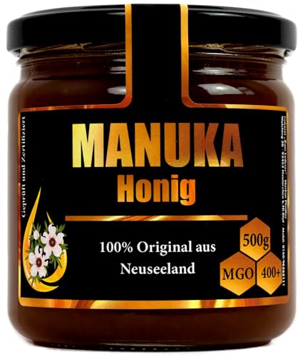 Imkerei zum Lederer Manuka Honig MGO 400+ 500g - 100% Pur aus Neuseeland - Manuka Honig Original mit Premium Qualität - authentischer Honig mit MGO Siegel - für innerliche & äußerliche Anwendung Imkerei zum Lederer Manuka Honig MGO 400+ 500g - 100% Pur aus Neuseeland - Manuka Honig Original mit Premium Qualität - authentischer Honig mit MGO Siegel - für innerliche & äußerliche Anwendung von Imkerei "Zum Lederer"