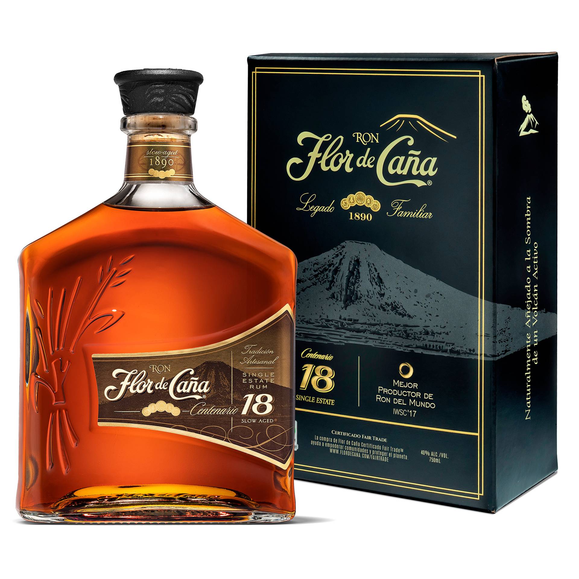 Flor de Caña Rum 18 Year, 40% Vol, 0,7L, Spirituosen von Imported by: Mack & Schühle AG, 73277 Owen / Teck, Germany