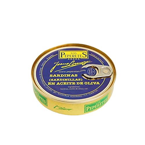 Sardinillas, ohne Kopf, in Olivenöl, Los Peperetes - es gibt keine Besseren!, 120 g Sardinillas, ohne Kopf, in Olivenöl, Los Peperetes - es gibt keine Besseren!, 120 g von Importeur: Tivona Alimentaria
