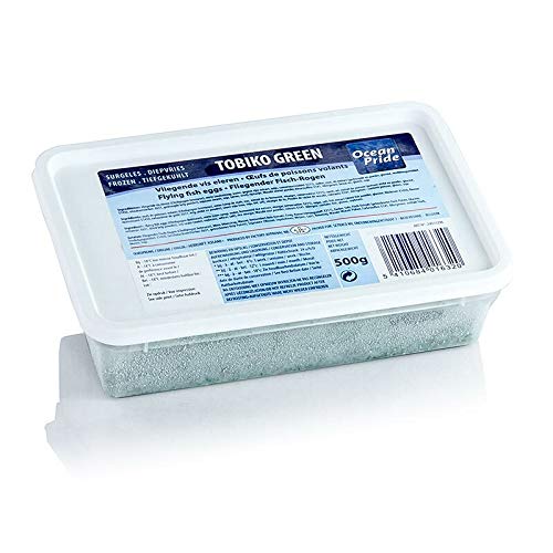 Original Tobiko - Fliegender Fisch-Rogen, grün, mit Wasabi, TK, 500g von Importiert durch: Kagerer & Co. GmbH