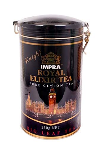 IMPRA Ceylon Royal Elixir Knight Tea Big Leaf aus Sri Lanka, 3er Pack Schwarzer Ceylon-Tee , großblättrig, lose in Dose (3x 250g) von Impra