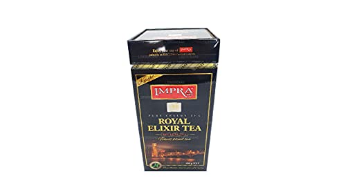 IMPRA Ceylon Royal Elixir Tea Big Leaf aus Sri Lanka, Aromatisierter Schwarzer Ceylon-Tee, großblättrig, lose in Dose (3x 200g) von Impra