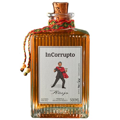 IInCorrupto Añejo Tequila – 100% Blaue Weber-Agave, 2 Jahre gereift in französischen Rotweinfässern, Premium-Tequila aus Mexiko, 40% Vol., 0,5 l – Sanft, komplex & perfekt für Genießer IInCorrupto Añejo Tequila – 100% Blaue Weber-Agave, 2 Jahre gereift in französischen Rotweinfässern, Premium-Tequila aus Mexiko, 40% Vol., 0,5 l – Sanft, komplex & perfekt für Genießer von InCorrupto