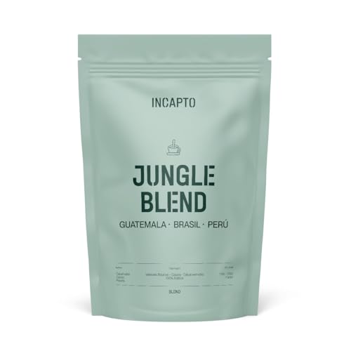 Incapto Jungle Blend Kaffeebohnen | Mischung 100% Arabica | Ursprünge Guatemala, Brasilien und Peru | Außergewöhnliches Aroma und Geschmack | Spezialitäten-Bohnenkaffee 80 SCA-Punkte | Packung 1kg Incapto Jungle Blend Kaffeebohnen | Mischung 100% Arabica | Ursprünge Guatemala, Brasilien und Peru | Außergewöhnliches Aroma und Geschmack | Spezialitäten-Bohnenkaffee 80 SCA-Punkte | Packung 1kg von Incapto