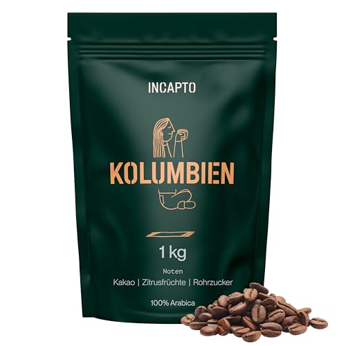 Incapto Spezialitäten-Kaffeebohnen | Single-Origin Kolumbien | Espresso 100% Arabica | Specialty Coffee 84 Punkte SCA | Traditionell Geröstete Bohnenkaffee | Plantage Huila, Cadefihuila, 1kg Incapto Spezialitäten-Kaffeebohnen | Single-Origin Kolumbien | Espresso 100% Arabica | Specialty Coffee 84 Punkte SCA | Traditionell Geröstete Bohnenkaffee | Plantage Huila, Cadefihuila, 1kg von Incapto