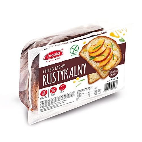 GLUTENFREIE BACKWAREN glutenfreies Brot verschiedene Sorten | Weißbrot, Mehrkornbrot, Bauernbrot, Toastbrot, Pizzabrot (Helles Bauernbrot (235g)) von INCOLA