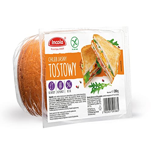 GLUTENFREIE BACKWAREN glutenfreies Brot verschiedene Sorten | Weißbrot, Mehrkornbrot, Bauernbrot, Toastbrot, Pizzabrot (Toastbrot (200g)) von INCOLA