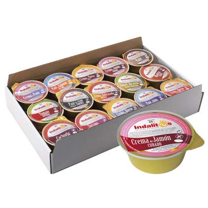 INDALITOS - Packung mit 45 Einzeldosen Schinkencreme 25 gr von Indalitos