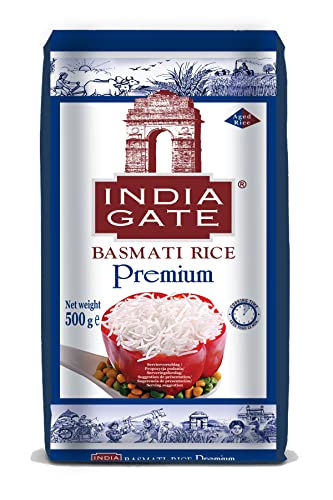 INDIA GATE Premium Basmati Reis – Feiner, aromatischer Langkornreis aus Indien, feines Langkorn (1 x 500 g) von India Gate