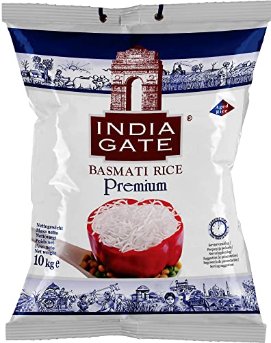 INDIA GATE Premium Basmati Reis – Feiner, aromatischer Langkornreis aus Indien, feines Langkorn (1 x 10 kg) von India Gate