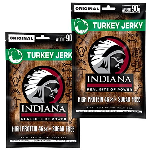 Indiana Jerky Turkey Original, 2er Pack Geschenkbox (2 x 90 g) von Indiana Jerky