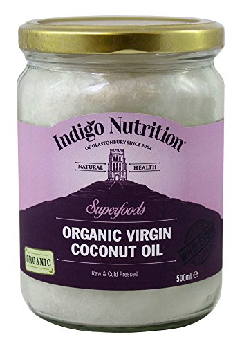 Indigo Herbs Bio Kokosnussöl | Roh und kaltgepresst 500ml (0.5L) von Indigo Herbs