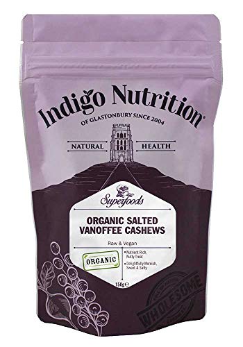 Indigo Herbs Bio-Rohschokoladen-Vanoffee-überzogene Cashewnüsse, 150 g, gesalzen, veganes Schokoladengeschenk, gentechnikfrei, ohne Konservierungsstoffe Indigo Herbs Bio-Rohschokoladen-Vanoffee-überzogene Cashewnüsse, 150 g, gesalzen, veganes Schokoladengeschenk, gentechnikfrei, ohne Konservierungsstoffe von Indigo Herbs